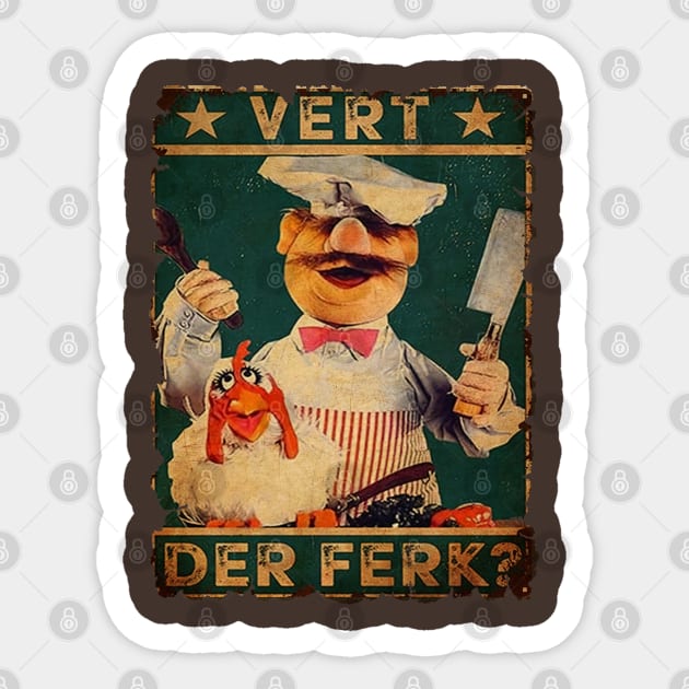 Vintage Vert Der Ferk Sticker by Sidomulyostore